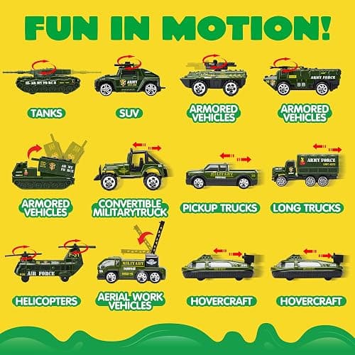 JOYIN 25 in 1 Military Kids Truck Toys for Age 3+, Toddler Boy Toys, Army Men Tanks Set with Soldier Men, Mini Battle Cars in Carrier Truck with Lights and Sounds, Christmas Great Gifts for Grandkids thumbnail 5