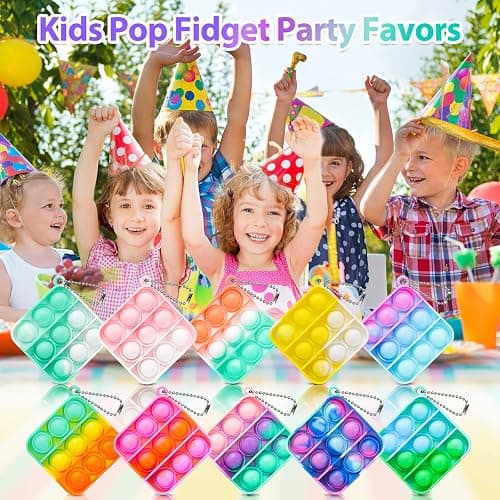 Pop Fidget Toys Bulk Its Party Favors for Kids 4-8 8-12 30 Pack Mini Pop Keychain It Small Fidgets for Classroom Prizes School End of Year Student Gifts from Teacher Birthday Goodie Bag Stuffers thumbnail 5