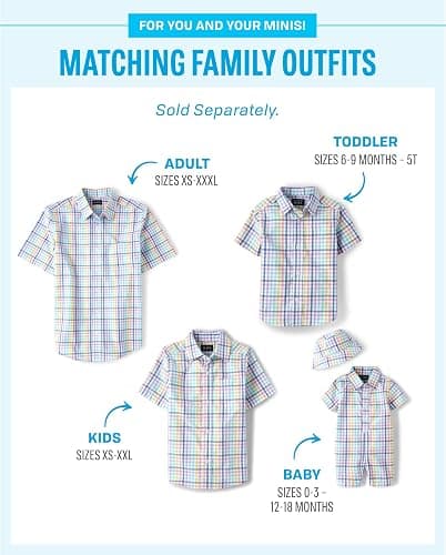 The Children's Place baby-boys And Newborn Woven Plaid Romper and Hat 2-piece Set - 0-3 Months - Multi Check Plaid thumbnail 3