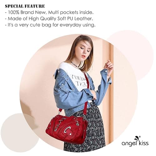 Angelkiss Hobo Purses and handbags for Women Satchel Handbag Women Purses Large Daily Shoulder Bags thumbnail 2