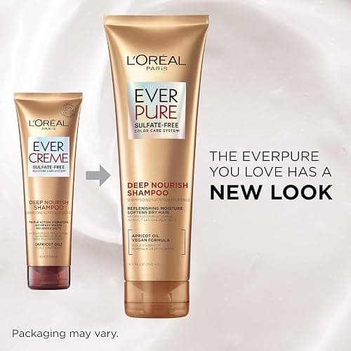 L'Oreal Paris Hair Conditioner for Dry Hair, Triple Action Hydration, Apricot Oil Infused, EverPure, 8.5 Fl Oz (Packaging May Vary) thumbnail 3