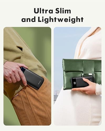charmast Portable Charger with Built in Cables, Power Bank with Cords Wires, Slim 10000mAh Travel Battery Pack 6 Outputs 3 Inputs 3A Fast Charging for Samsung Google Pixel LG Moto iPhone iPad thumbnail 6