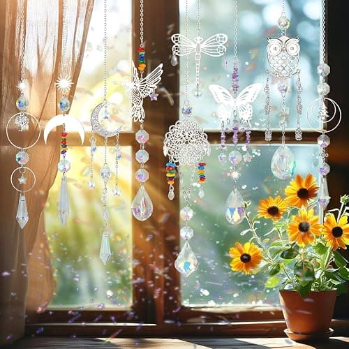 Worgree DIY Suncatcher Kit 460pcs Sun Catchers Making Supplies Art and Crafts for Adults Hanging Prism Sun Catcher with Crystals Ball Indoor Window Home Wedding Garden Festival Decor Gifts thumbnail 5