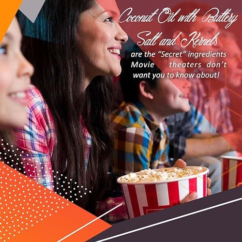 Perfectware Popcorn Kit- (Includes 35oz Popcorn Season Salt, 4lbs Yellow Kernels, and 32oz Butter Flavored Coconut Oil, Plain,PW-Popcorn Kit-3 thumbnail 7
