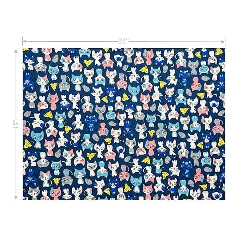 Cat Fabric Fat Quarters Bundles Cute Animal Pattern Cotton Quilting Fabric for Sewing Crafting 18" x 22" (7pcs) SZRUIZFZ thumbnail 3
