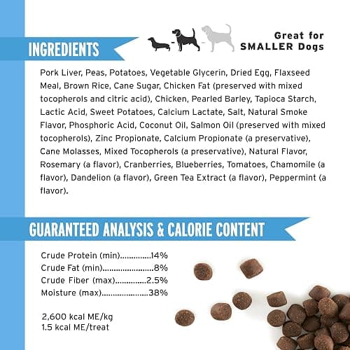 Pet Botanics 10 oz. Pouch Training Reward Mini Soft & Chewy, Chicken Flavor, with 500 Treats Per Bag, The Choice of Top Trainers thumbnail 2