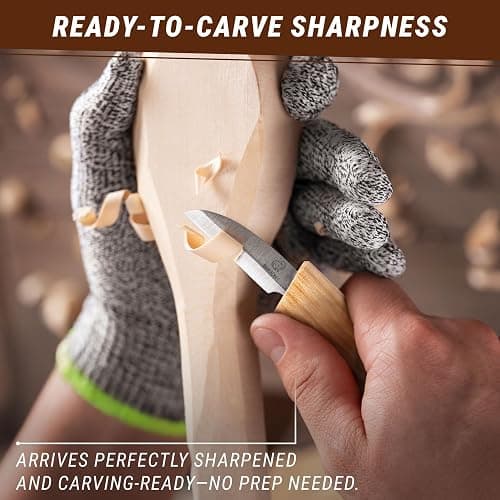 BeaverCraft Whittling Knife C2 6.5" - Wood Chip Carving Knife for General Purpose - Detail Whittling Knives Carbon Steel - Wood Carving Tools for Beginners thumbnail 6