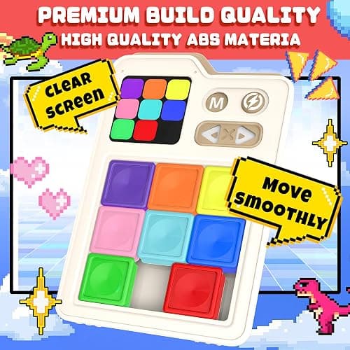 SMILESSKIDDO Super Slide Puzzle Games, Original 1000+ Challenges & 3 Modes, Brain Teaser Puzzle, Super Electronic Sliding Puzzles Toy Gifts for Kids & Adults, Fun Unblocking Logic Game thumbnail 6