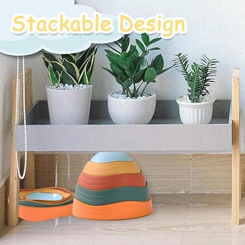 LoomLark Balance Stepping Stones for Kids 5pcs Non-Slip River Stones Obstacle Course Play Indoor and Outdoor Coordination Game Sensory Toys Toddler Ages 3 4 5 6 7 8+ thumbnail 7