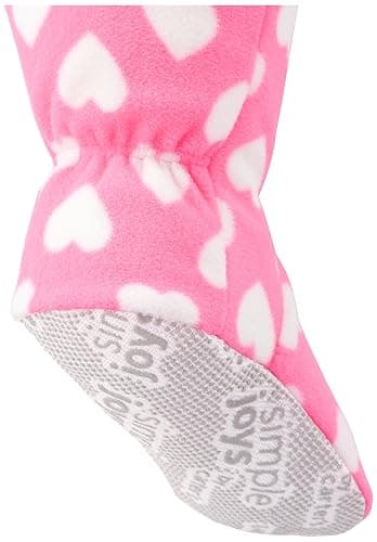 Simple Joys by Carter's girls Loose-Fit Flame Resistant Fleece Footed Pajamas thumbnail 3