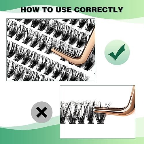 KEYYOU Lash Clusters 300pcs Individual Lashes 40D 0.07D Curl 9-18MIX DIY Eyelash Extension Large Tray Volume Soft&Natural Cluster Lashes(40D-0.07D,9-18MIX thumbnail 4
