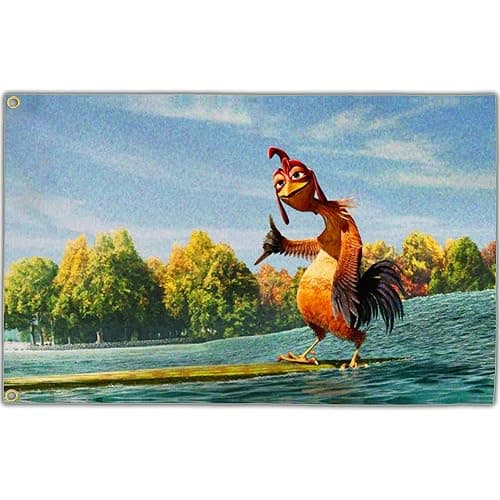Cuiliqun Chicken Flag 3x5 Ft Funny Tapestry Flags for Bedroom Room Guys College Dorm Double Sided Cool Meme Flags Banners for Room Man Cave Wall Art Posters Decor - Image 1