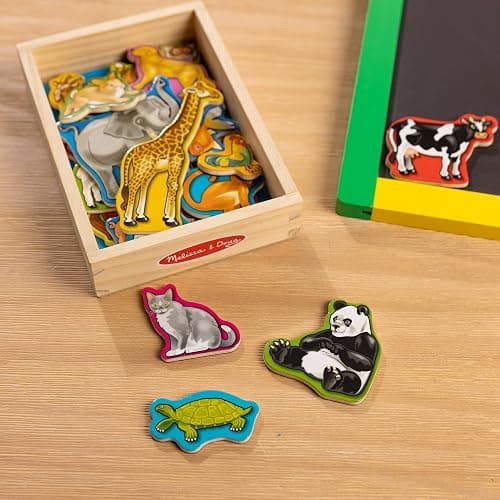 Melissa & Doug Wooden Animal Magnets Set (20 Pieces) – Farm, Zoo & Pet Fridge Magnets in Storage Box – Montessori Preschool Learning Toys for Toddlers & Kids Ages 2+ - FSC-Certified thumbnail 9