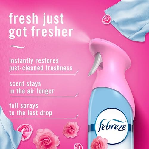 Febreze Air Mist, Air Freshener Spray, Odor Fighting Room Spray, Deodorizer for Home Bathroom Kitchen Office Apartment Dorm Room Classroom, Downy April Fresh Scent, 8.1oz (Pack of 2) thumbnail 3