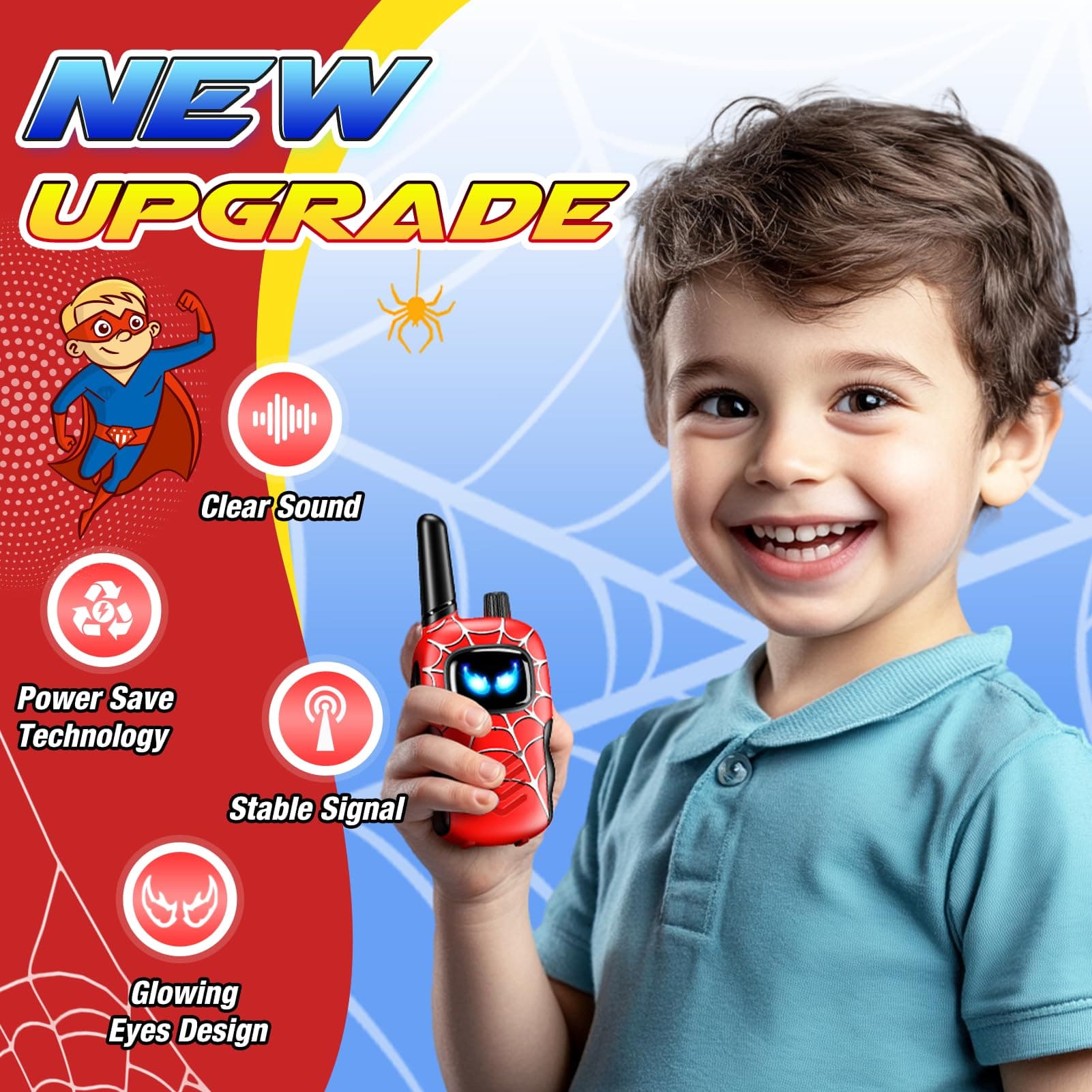 Walkie Talkies for Kids, Vingtank Walkie Talkie for 3 4 5 6 7 8 Year Old Boys Gifts Toddler Outdoor Toys for Boy Age 3-5 6-8 Camping Birthday Gifts for 3-8 Year Old Boy Girl thumbnail 2