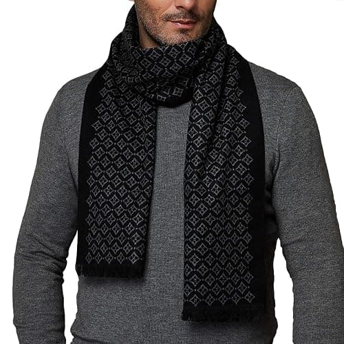 CUDDLE DREAMS Men's Silk Scarves for Winter, 100% Mulberry Silk Brushed, Luxuriously Soft & Warm, Decent Box Packed - Image 1