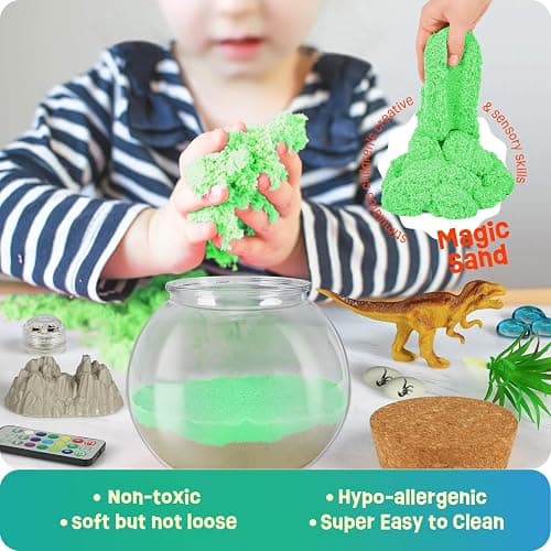 LAOESE Dinosaur Toys for Kids - Dinosaurs Terrarium Kit for Kids - Birthday Christmas Gifts for Boy Ages 4 5 6 7 8-12 Year Old - DIY Dino Toys for Boys - Arts and Crafts Kit for Kid thumbnail 4
