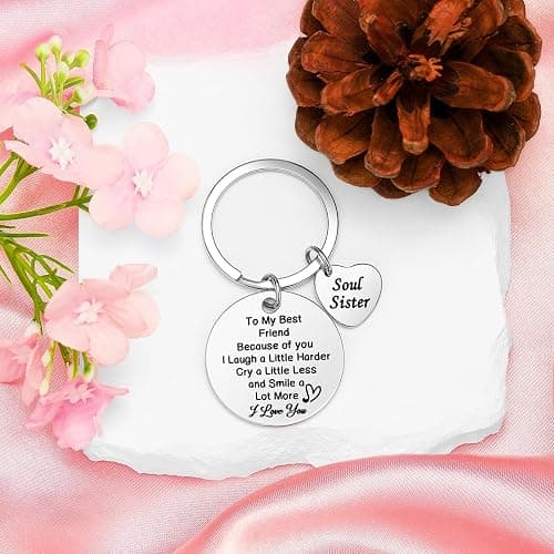 Best Friend Birthday Gifts for Women Friendship Gifts for Women Bestfriend Birthday Gift for Best Friend Woman Bestfriend Gift Ideas with Cup Bag Candle Keychain for Soul Sister Bestie BFF thumbnail 7