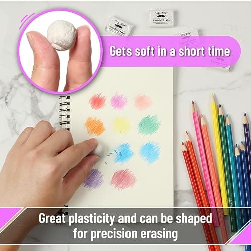 Mr. Pen- Kneaded Eraser, 12 Pack, White Kneaded Erasers for Artists, Art Eraser, Kneadable Erasers Bulk thumbnail 4