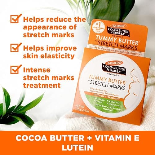 Palmer's Cocoa Butter Formula Pregnancy Skin Care Kit for Stretch Marks and Scars, Dermatologist Approved, Gift for Mom to Be, 4 Piece Full Size Set thumbnail 10