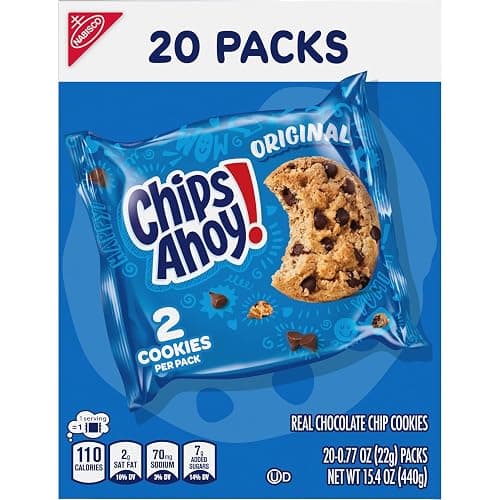CHIPS AHOY! Original Chocolate Chip Cookies, 20 Snack Packs (2 cookies per pack) thumbnail 17