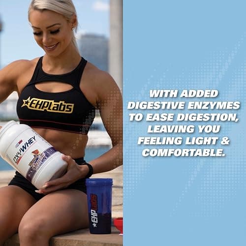 EHP Labs OxyWhey Whey Protein Isolate – 25g High Protein, Low Carb, Sugar Free Meal Replacement – Lean Whey Powder for Muscle Recovery – Non-GMO, Gluten Free – 25 Serves – Vanilla Ice Cream thumbnail 4
