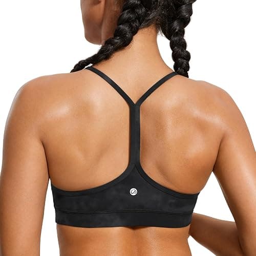 CRZ YOGA Butterluxe Y Back Sports Bras | Light Support, Removable Pads, Yoga, Extremely Soft, Scoop Neck, Spaghetti Strap, for Women - Image 1