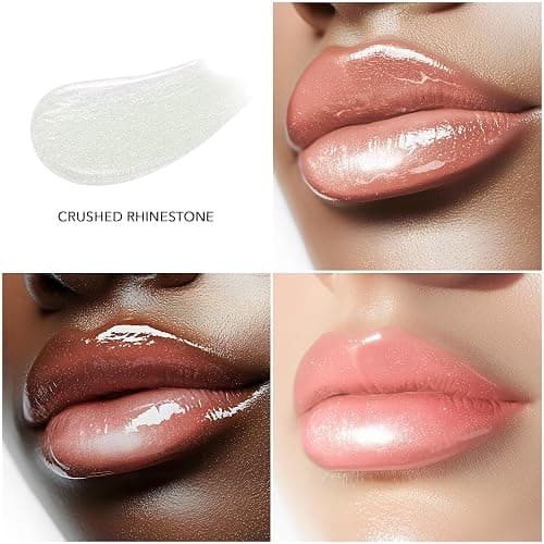 Dolly Beauty Hi-Gloss Lips - Non-Sticky Lip Gloss - Moisturizing for Everyday Use - Pocket Friendly, Blendable & Layerable - Vegan & Vitamin E-Enriched - Crushed Rhinestone thumbnail 3