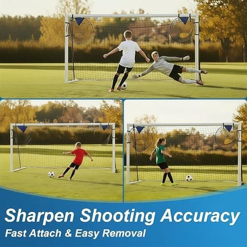 KALYVON Soccer Goal Target Net Top Bins Training (2pcs) | Top Corner Shooting Target with Reinforced Frame, Accuracy Practice for Sizes 2–5 Balls, Trainer Gift for Kids & Adults thumbnail 4