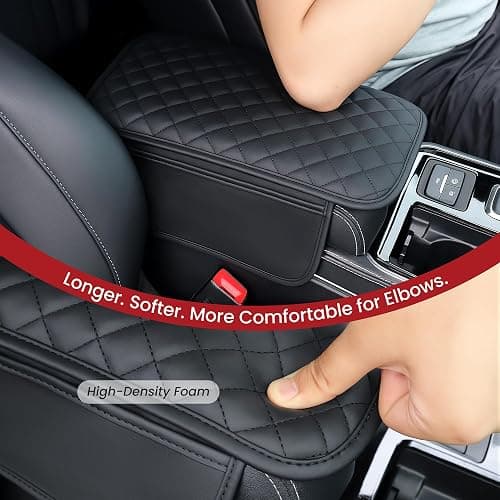 Upgraded Car Middle Center Console Cover with 2 Storage, Universal Microfiber Leather Car Armrest Cover Cushion for Most Vehicles, Memory Foam Comfort Stylish Leather Scratch-Resistant, Thickened thumbnail 5