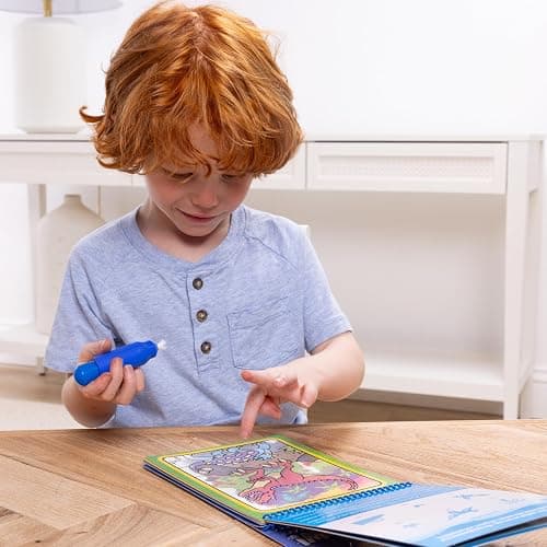 Melissa & Doug On The Go Water Wow! Mess Free Coloring Book, Reusable Water-Reveal Activity Pad, Dinosaurs, Travel Toys, Party Favors, for Toddlers & Kids Ages 3+ thumbnail 2