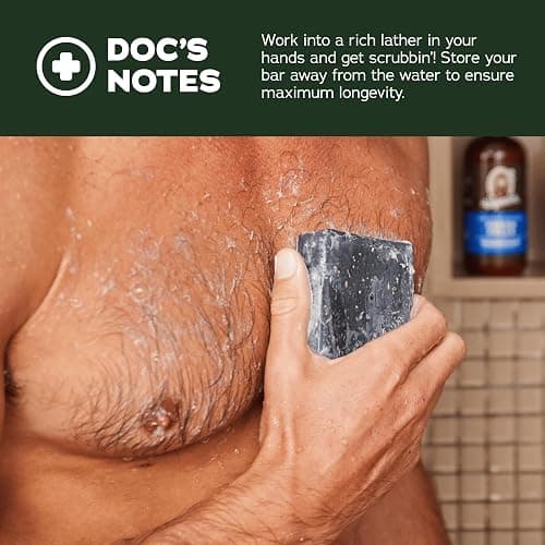 Dr. Squatch Natural Bar Soap for Men - Cold Process Soap with No Harsh Chemicals - Wood Barrel Bourbon, Fresh Falls & Birchwood Breeze (5 oz, 3-Pack) thumbnail 4