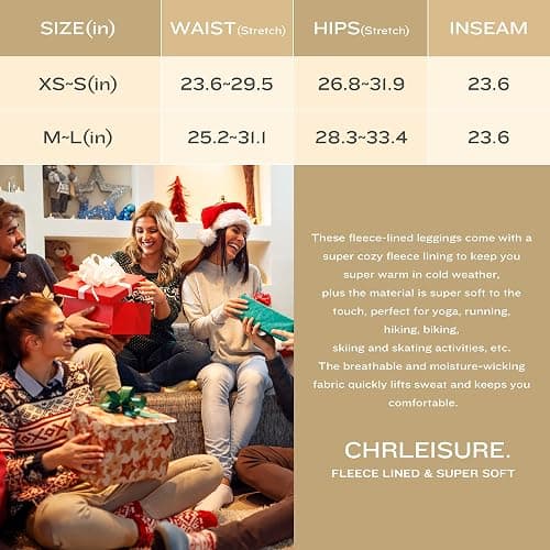 CHRLEISURE Women's Fleece Lined Tights - Fake Sheer Warm Pantyhose Thick Winter Leggings thumbnail 6