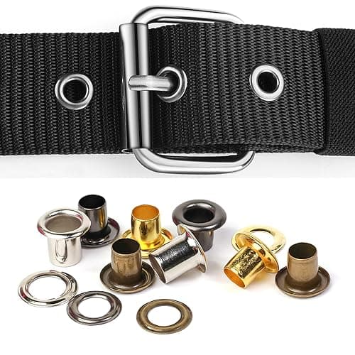 YHNTGB 600Pcs 3/16inch Metal Eyelets Grommets Kit with 3 Pieces Installation Tool and Storage Box for Shoes Clothes Crafts Bag DIY Project 4 Colors thumbnail 3