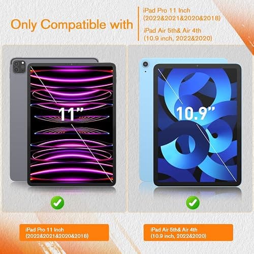 KCT 2 Pack Paperfeel Screen Protector Compatible with iPad Pro 11 Inch (2022&2021&2020&2018) / iPad Air 5th&4th (10.9 inch, 2022&2020) Matte for Drawing, Anti Glare and Easy Installation thumbnail 2