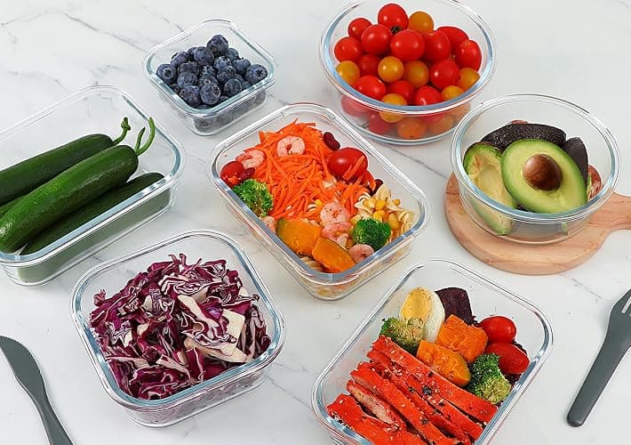 M MCIRCO 24-Piece Glass Food Storage Containers with Upgraded Snap Locking Lids,Glass Meal Prep Containers Set - Airtight Lunch Containers, Microwave, Oven, Freezer and Dishwasher thumbnail 7
