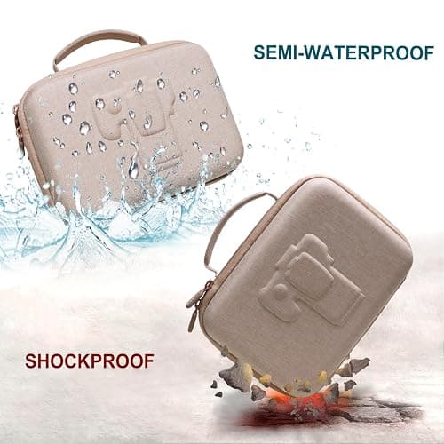 Camera Case Compatible with Canon EOS Rebel T7/R50/R6 Mark II/R100/R50 V/T6/R8/R10/R5 Mark II/RP/R7/5D Mark IV/SL3/R5/T100 DSLR SLR Camera, Len and Tripod with 4 Dividers and Shoulder Strap, Beige thumbnail 5