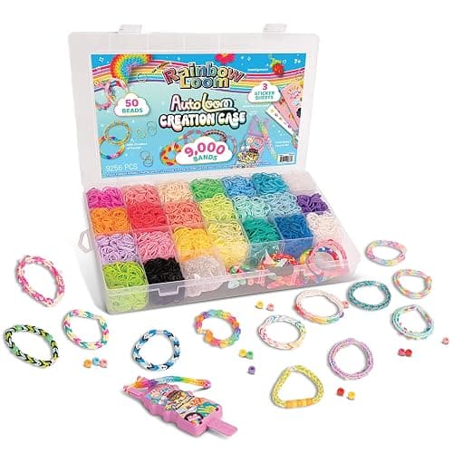 Rainbow Loom: 9,000 Bands AutoLoom Creation Case with 50 Beads & 3 Sticker Sheets – DIY Bracelet & Jewelry Making Kit for Kids 7+ thumbnail 6