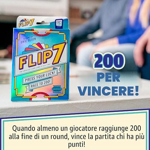 Flip 7™ Gioco di Carte | Gioco da Tavolo Compatto per Famiglie | Mix di Fortuna e Strategia | Rapido da Imparare | 94 Carte | Regole in Inglese thumbnail 9