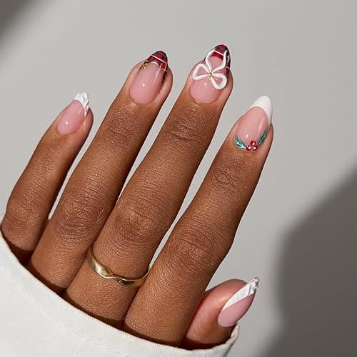 BTArtboxnails French Gel Nail Tips - French Tip Press on Nails Pink Short Almond XCOATTIPS for Nail Extensions thumbnail 4