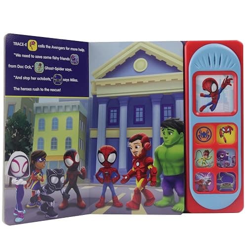 Marvel Spider-man - Spidey and his Amazing Friends – Spidey Makes a Splash Sound Book - PI Kids thumbnail 6