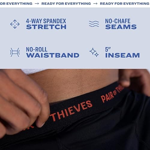 Pair of Thieves Men's Underwear Boxer Briefs - Soft Cotton Boxer Briefs for Men Pack - 4 Pack Tagless Mens Underwear thumbnail 5