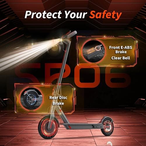 VOLPAM Electric Scooter, 350W/500W/800W/1000W/250W Powerful Motor & 19/22/ 9 MPH Top Speed, 16-28-10 Miles Long Range, Folding E Scooter Choice thumbnail 4