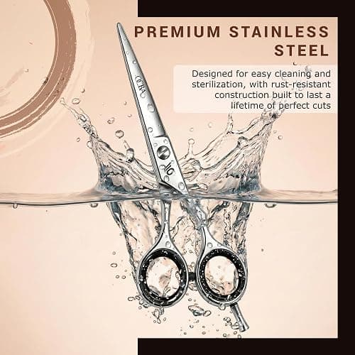OCBA Professional 6" Hairdressing Scissor Sharp Hair Cutting Scissors for Barbers Hairdressers & Stylists Beard & Haircut Scissors for Men & Women (Classic Scissor) thumbnail 2
