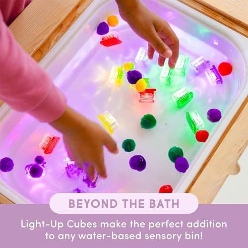Glo Pals Water-Activated Light-Up Cubes for Sensory Play – 12 Pack thumbnail 7