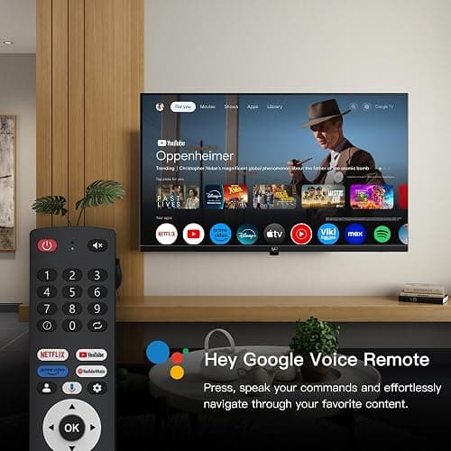 FPD 43 Inch Smart TV, 4K UHD LED Flat Screen Google TV with Google Cast, Bluetooth, HDMI, Streaming Live, HDR 10, Dolby Vision, Ultra Slim Television(Canvas-Series, CG43-C3, 2025) thumbnail 4