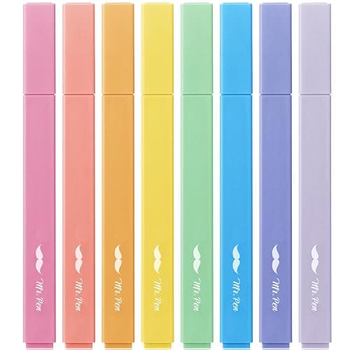 Mr. Pen- Aesthetic Highlighters No Bleed, 8 Pack, Assorted Colors | Chisel Tip, Cute Highlighters Assorted Colors for Journaling, Highlighting, Underlining, Fast Dry, Back to School Supplies - Image 1