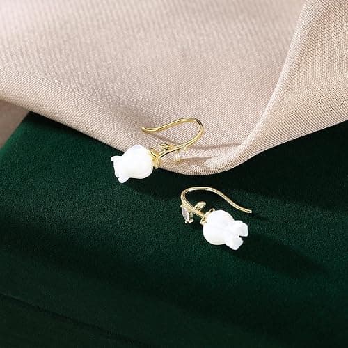 Reffeer Solid 925 Sterling Silver Flower Crawler Cuff Earrings Wraps for Women Teens Flower Wrap Earrings Climber thumbnail 5