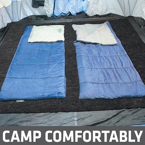 Drymate Tent Carpet Mat, Protective Waterproof Liner Keeps You Warm & Dry, Camping Floor Rug Accessory, Durable, Lightweight, Soft & Comfortable, Trimmable Material (USA Made) (Charcoal) - Charcoal Grey - 7'4" x 8'4" (Rectangular) thumbnail 2