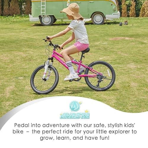 AVASTA Govet 20'' Kids Mountain Bike for 6-12 Years Old Boys Girls with Suspension Fork, 6 Speeds Drivetrain, Multiple Colors thumbnail 4